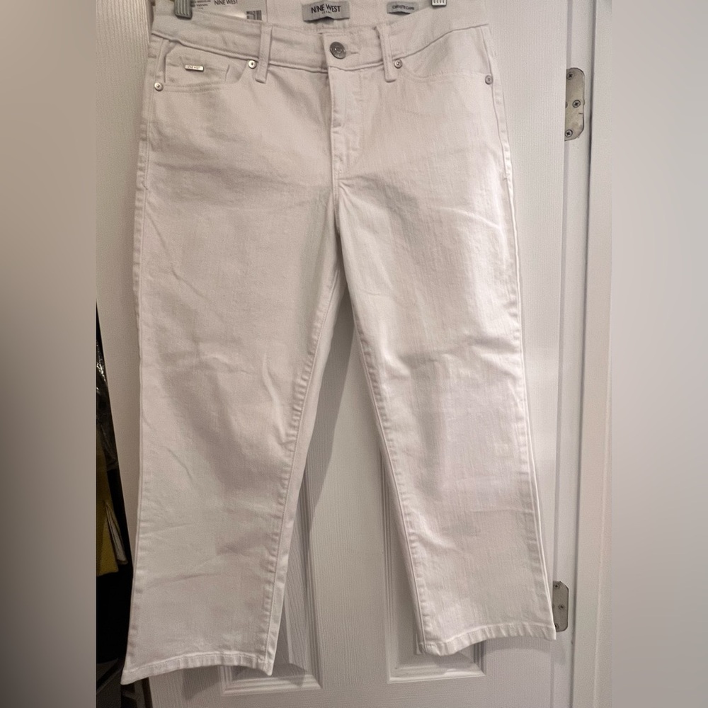 NWTsNine West White Ankle Cropped Jeans